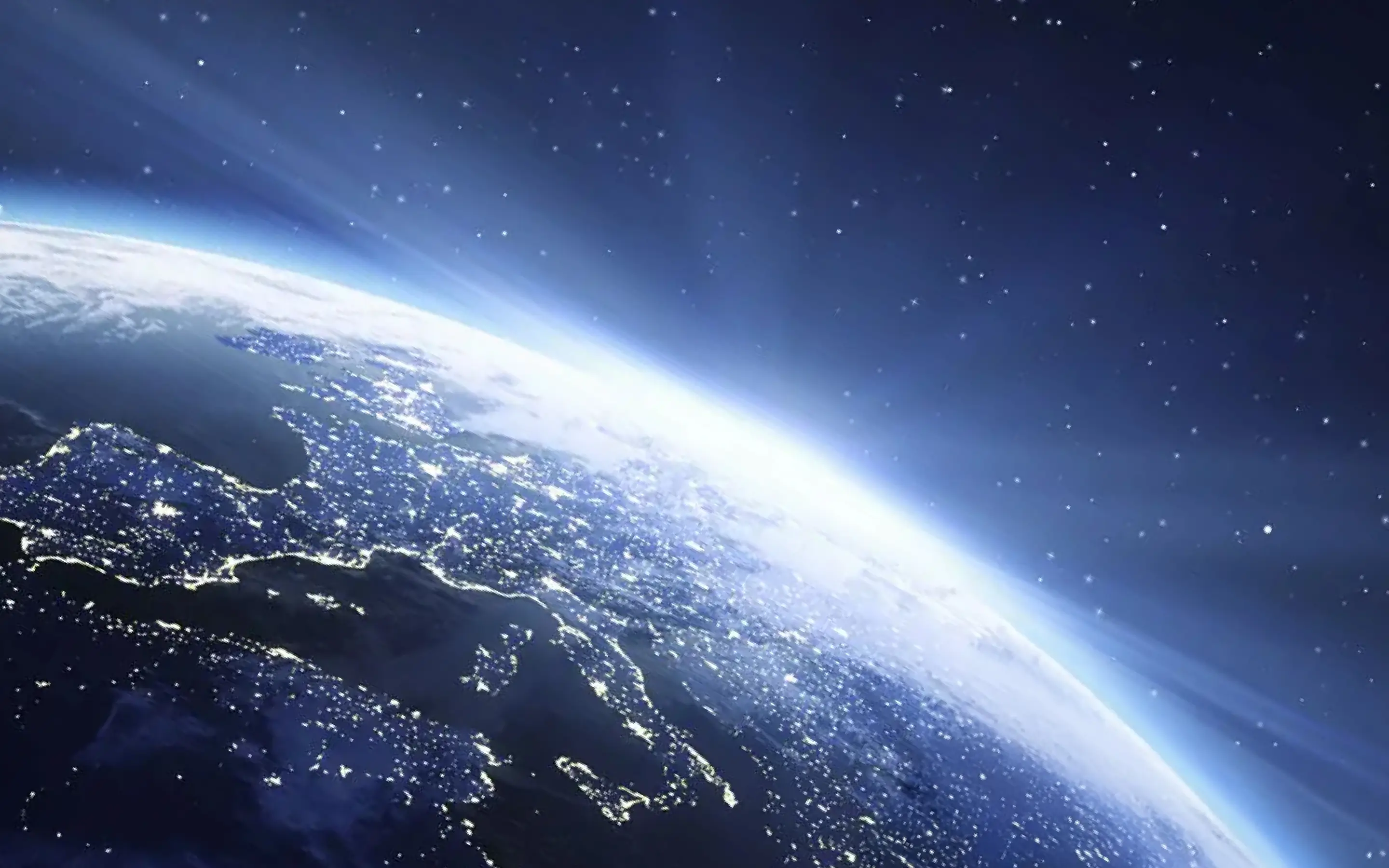 a view of the earth from space